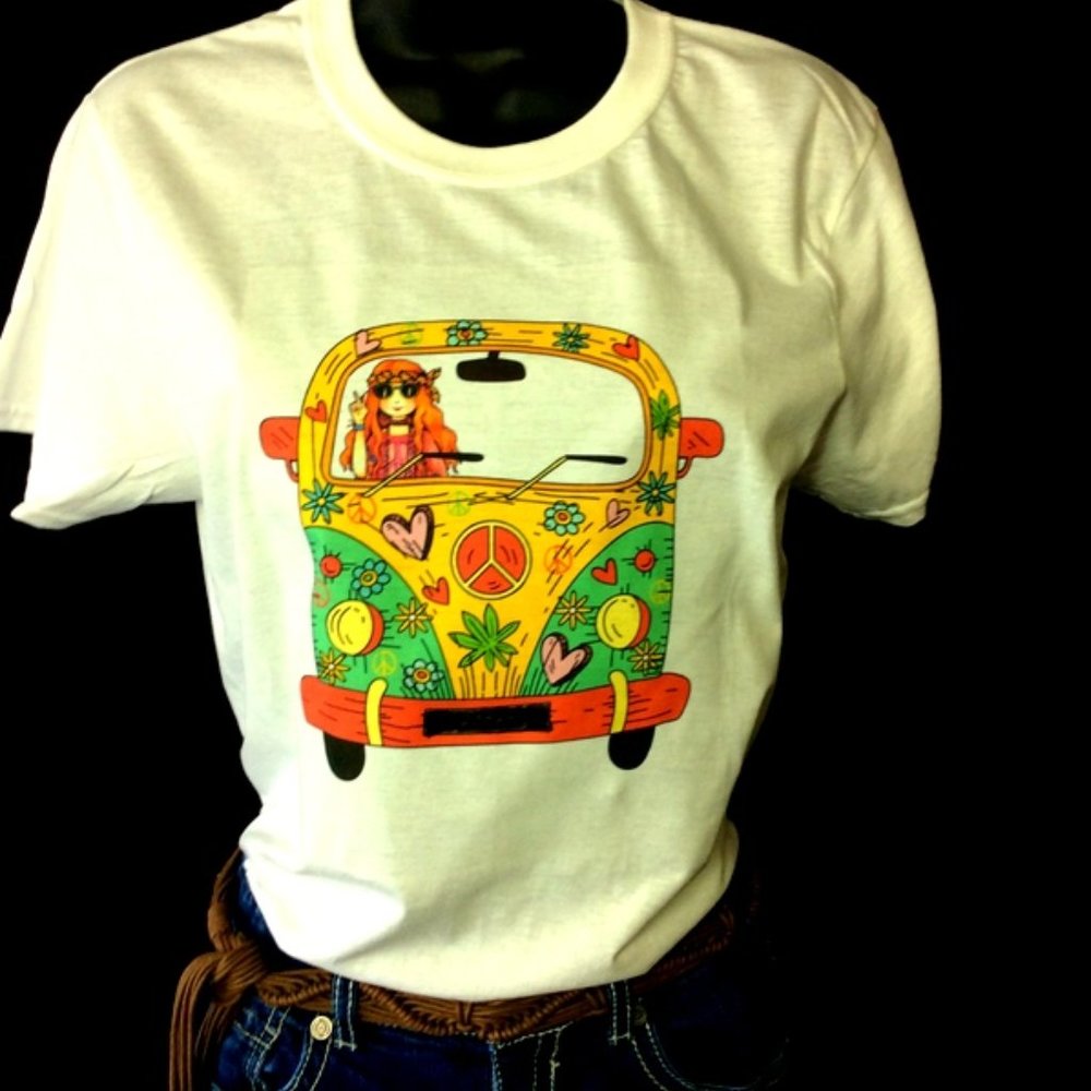 NEW Vintage Inspired Boho Bus T-Shirt